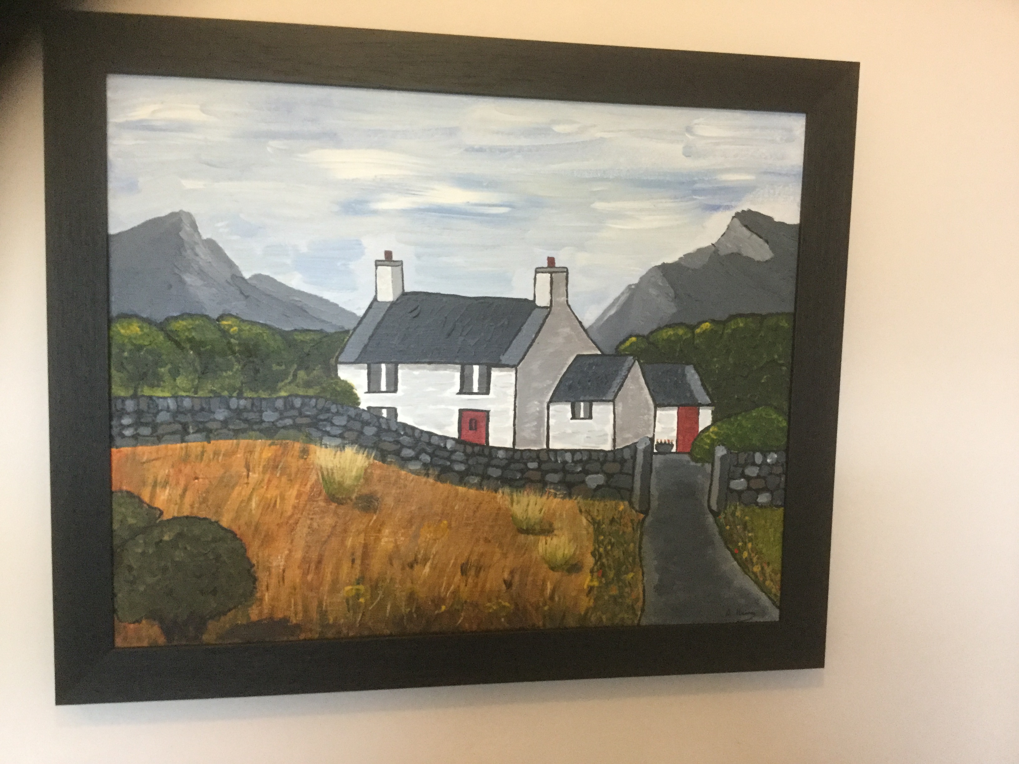 Cottage in Snowdonia an Original Acrylic on Canvas by Anna Mesney