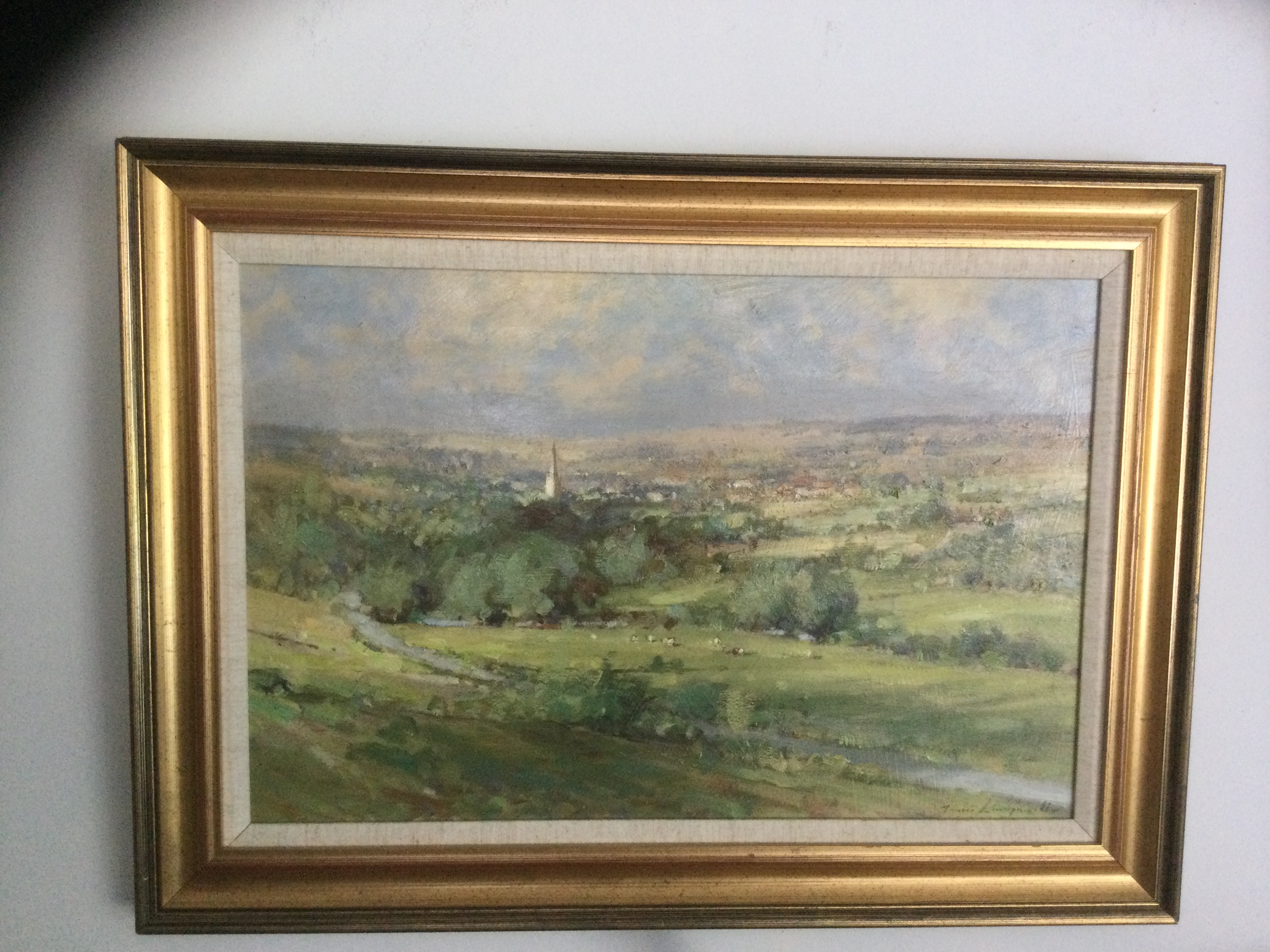 View to Burford Church & Village, Oxfordshire by James Longueville