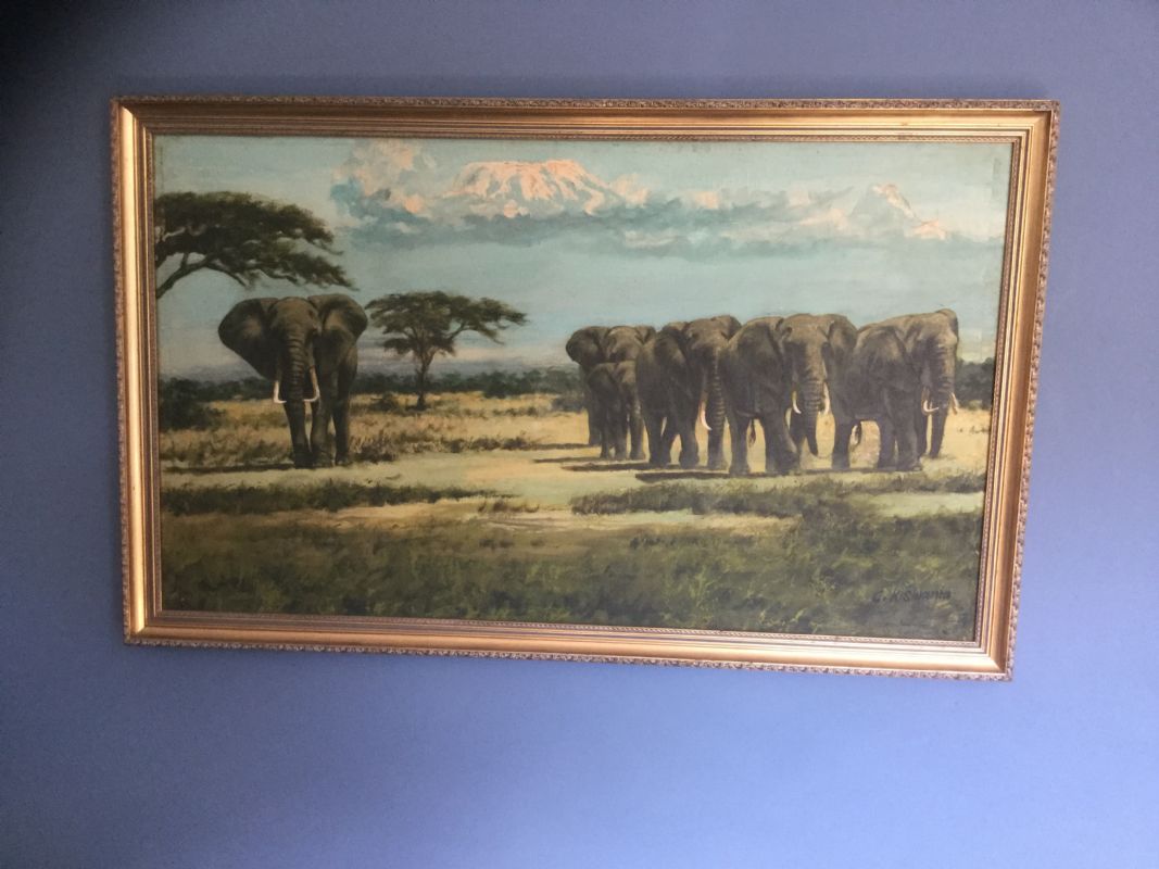 Elephants Walking by Constantino Kiswanta 