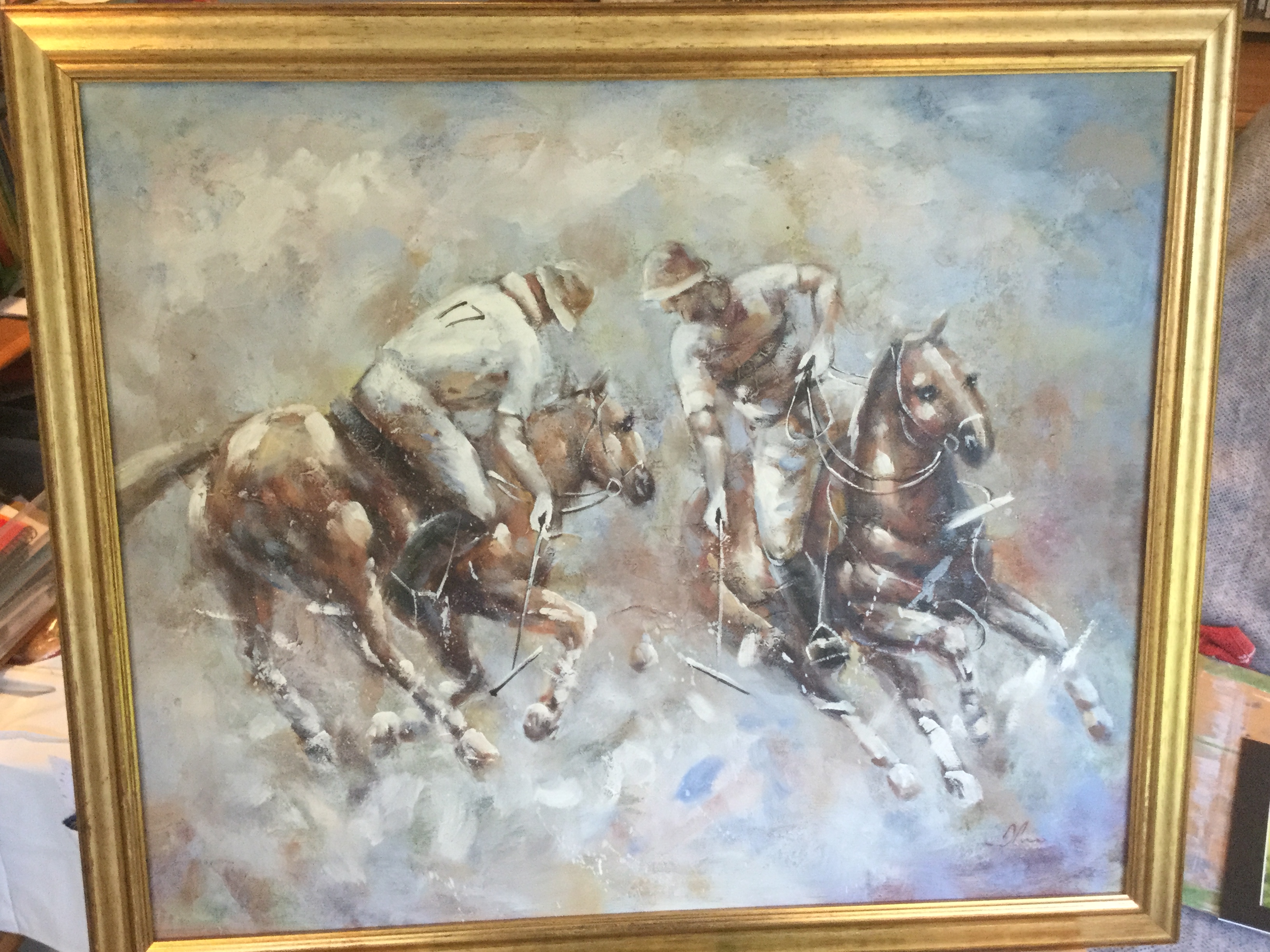 The Polo Match indistinctly signed