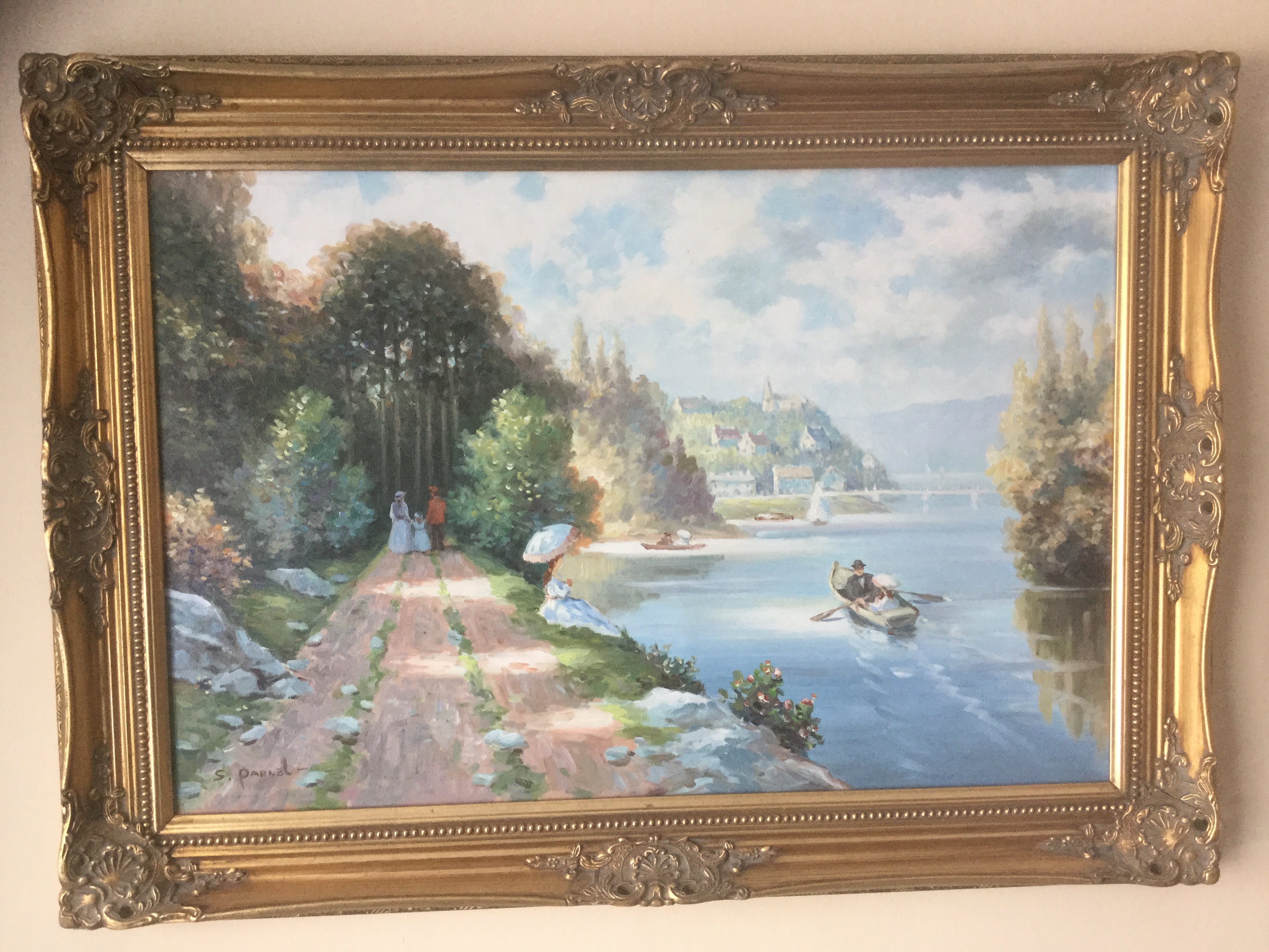 A Lakeside scene by S. Parnel (2)