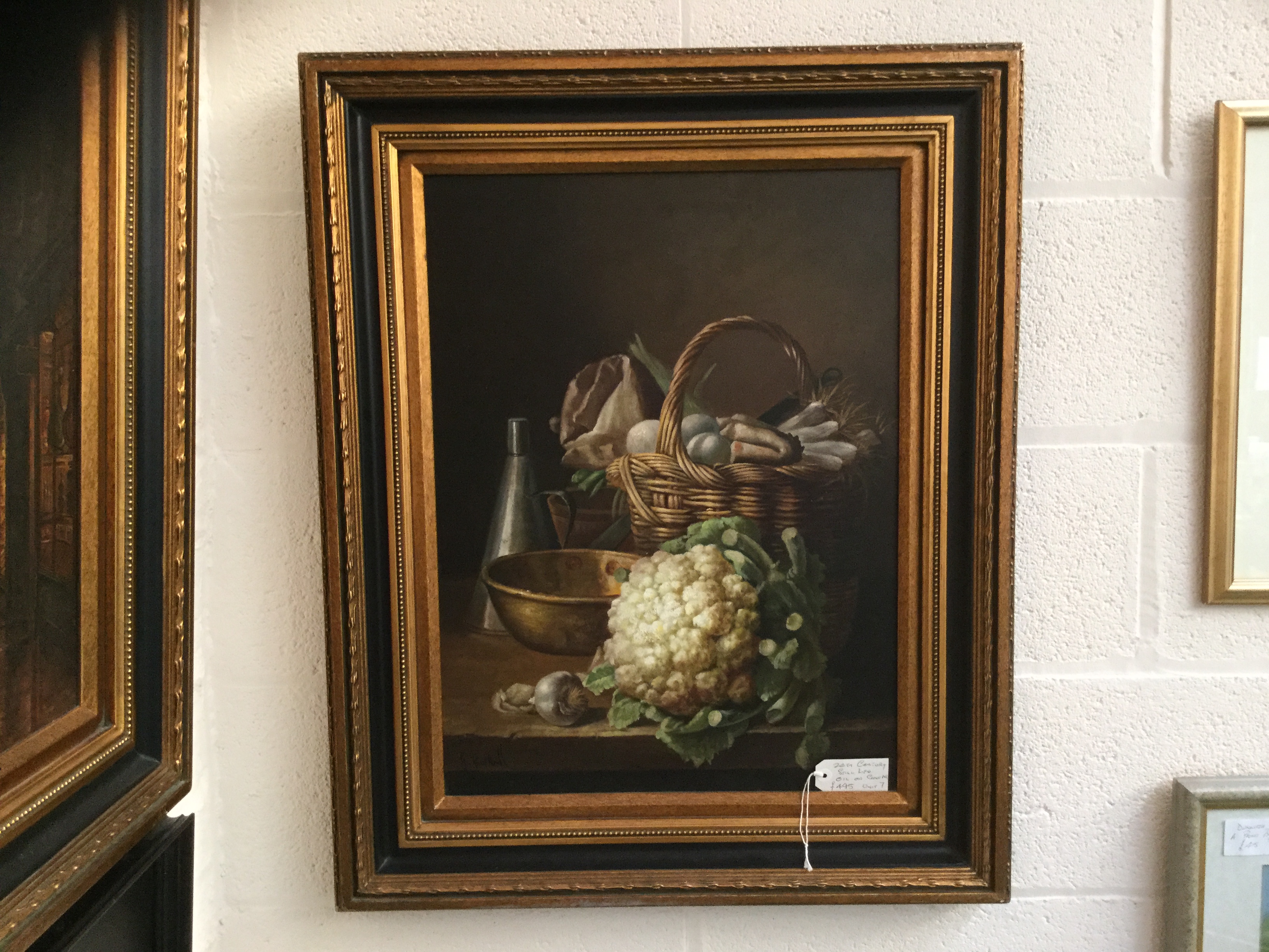 Cauliflower and Basket Still Life - Unsigned