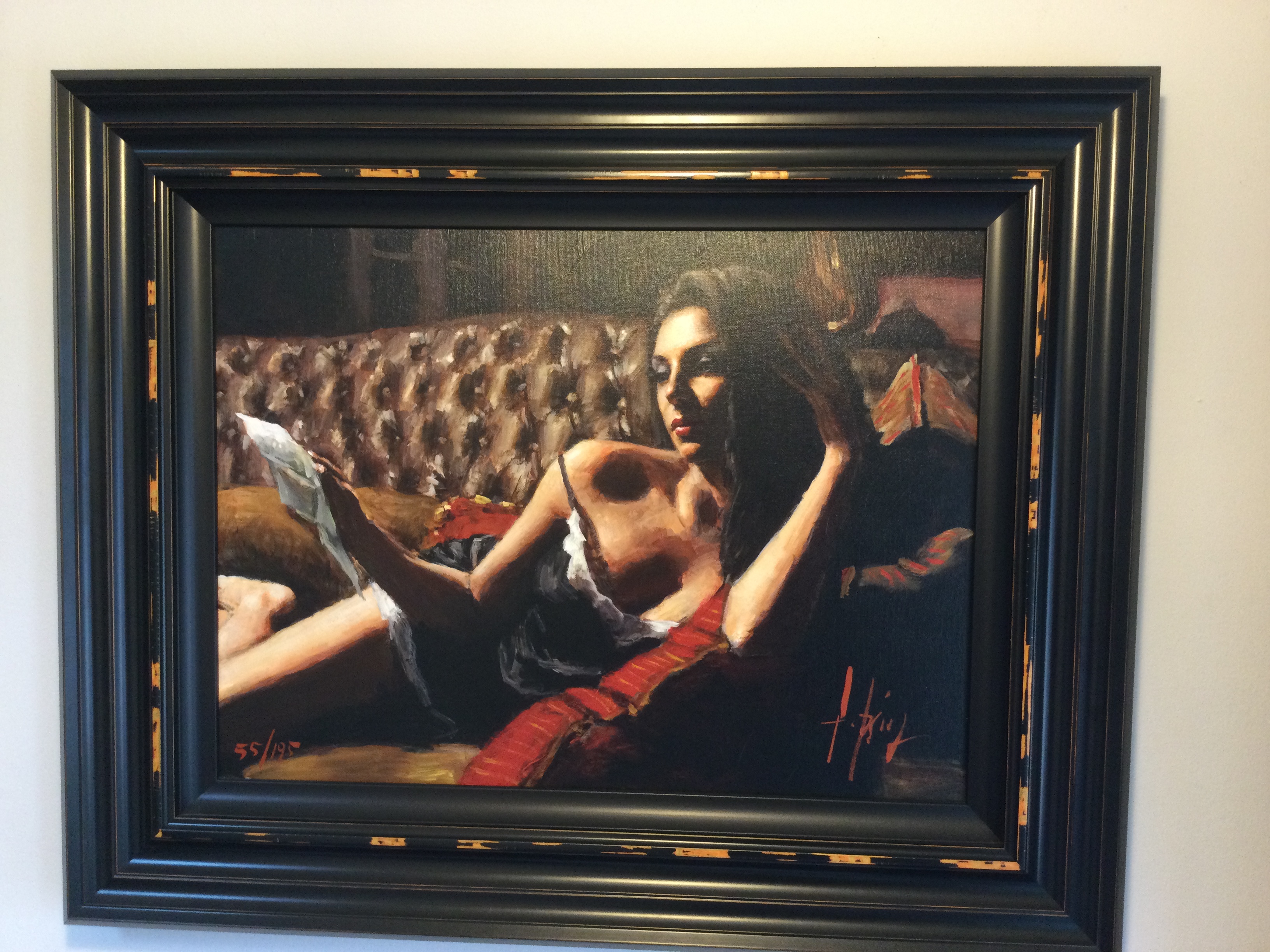 Saba  With Letter IV by  Fabian Perez 