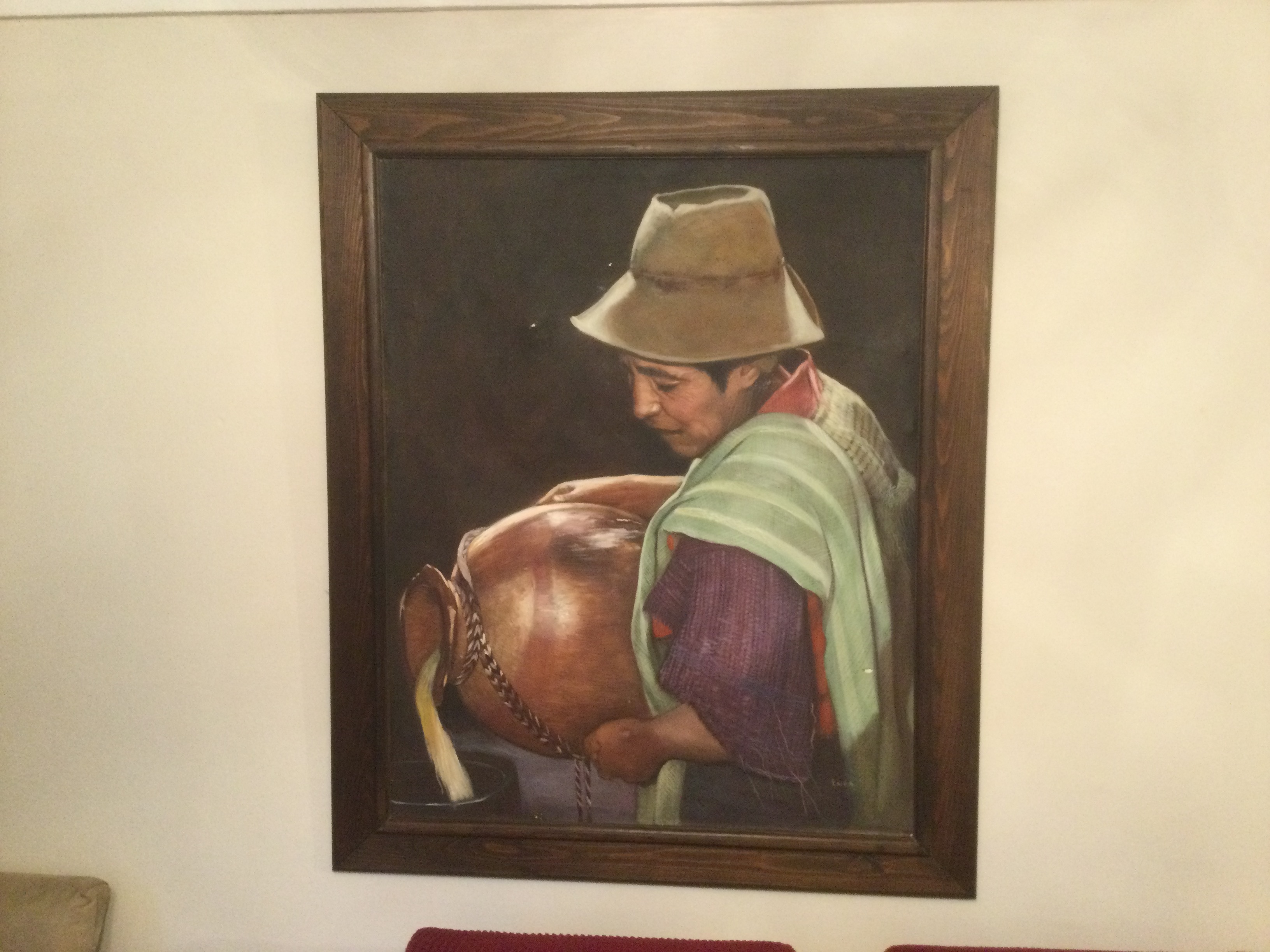 Peruvian or Chilean lady,  oil on canvas.