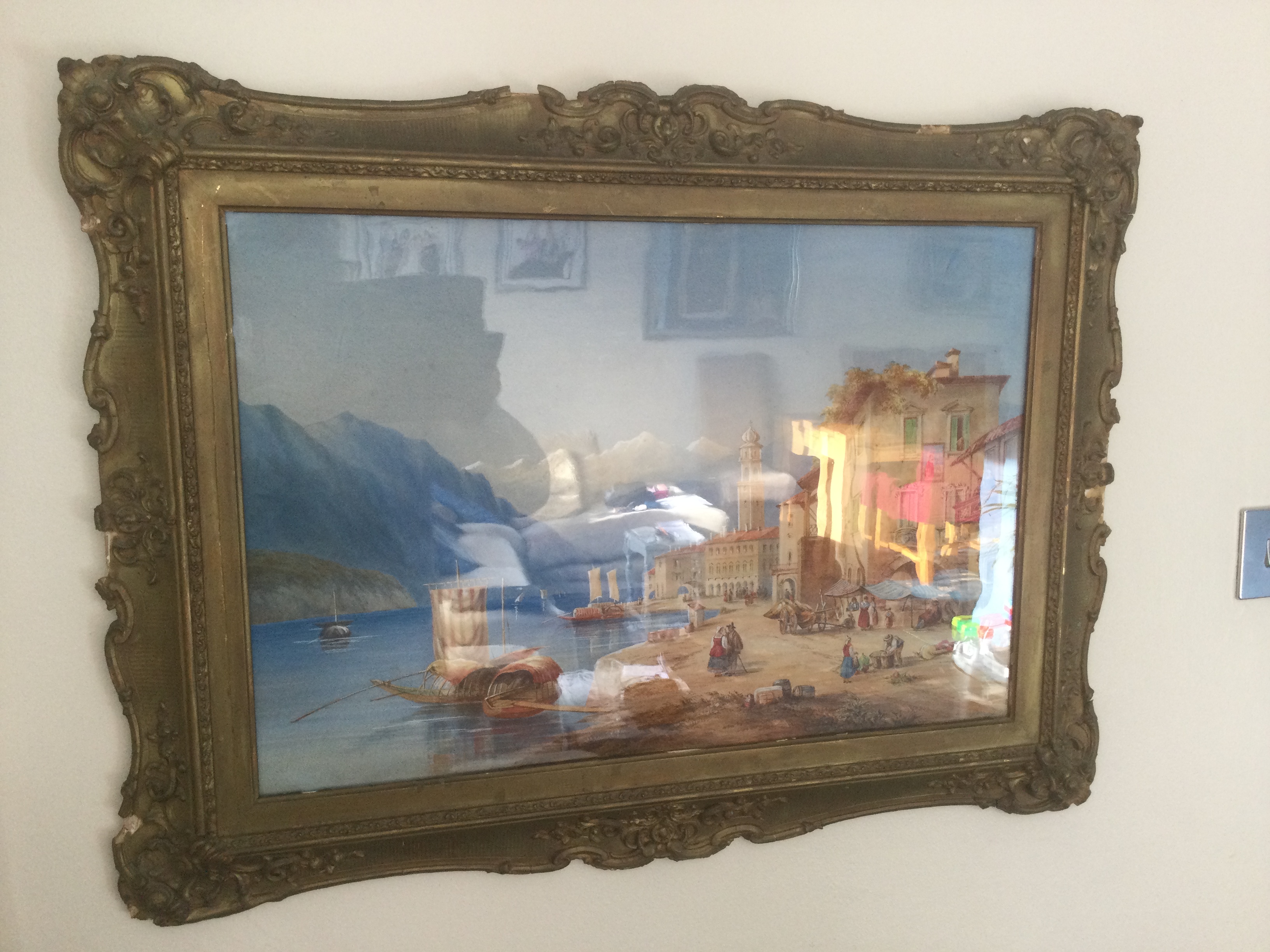 Original watercolour indistinctly signed by artist 
