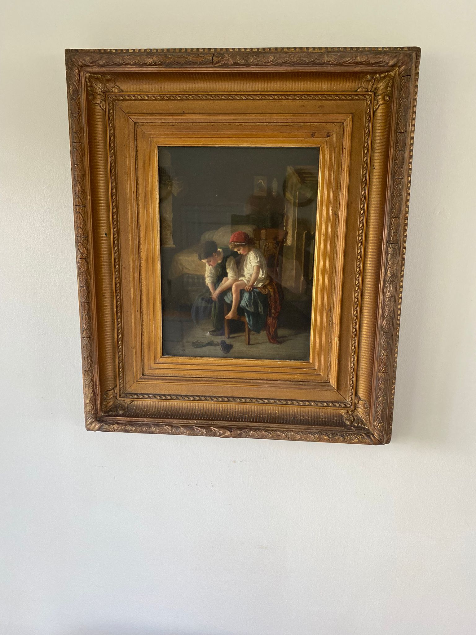 Original antique oil painting by Paul Seignac